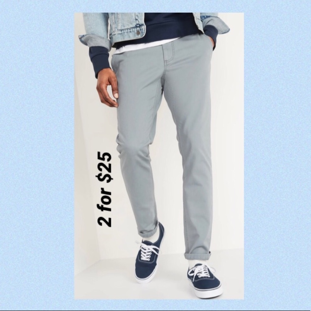 Ultimate Slim Chino Pant for Men - Gray